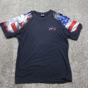 vintage T-Shirt Men's XL‎ Patriotic American Flag Eagle Motorcycle Ride usa